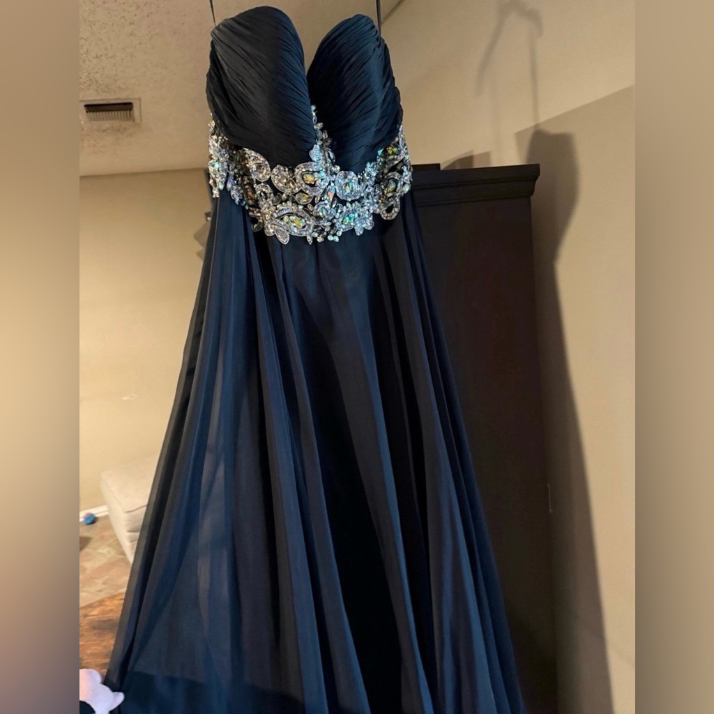 Fiesta Black Evening Gown Labelled Xl